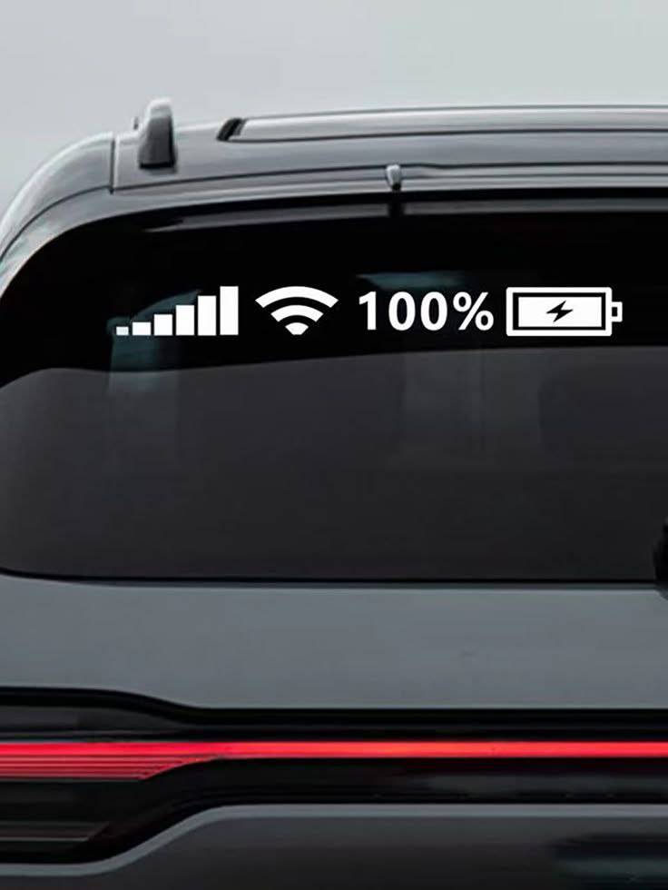 استیکر شیشه عقب خودرو طرح آنتن و وای‌فای (Full Signal Sticker)